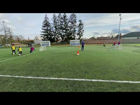 Herní cvičení 2.typu - Souboj 1 na 1 po rychlostním vedení míče | Starší přípravka FK Velká Bystřice