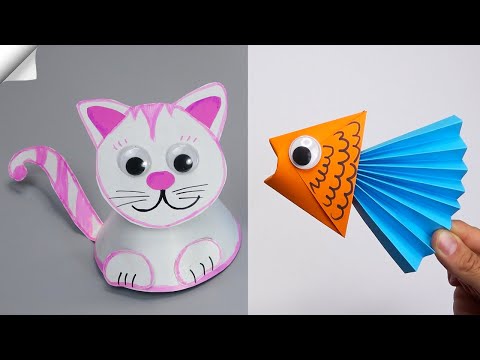6 DIY paper crafts Moving paper TOYS Easy paper crafts