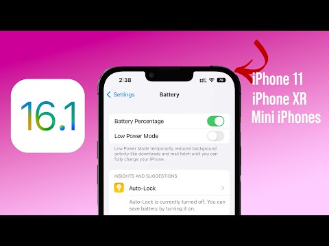 Enable Battery Percentage On iPhone XR and iPhone 11 | iOS 16.1 beta 2 Out Now iPhone 12/13 mini ..
