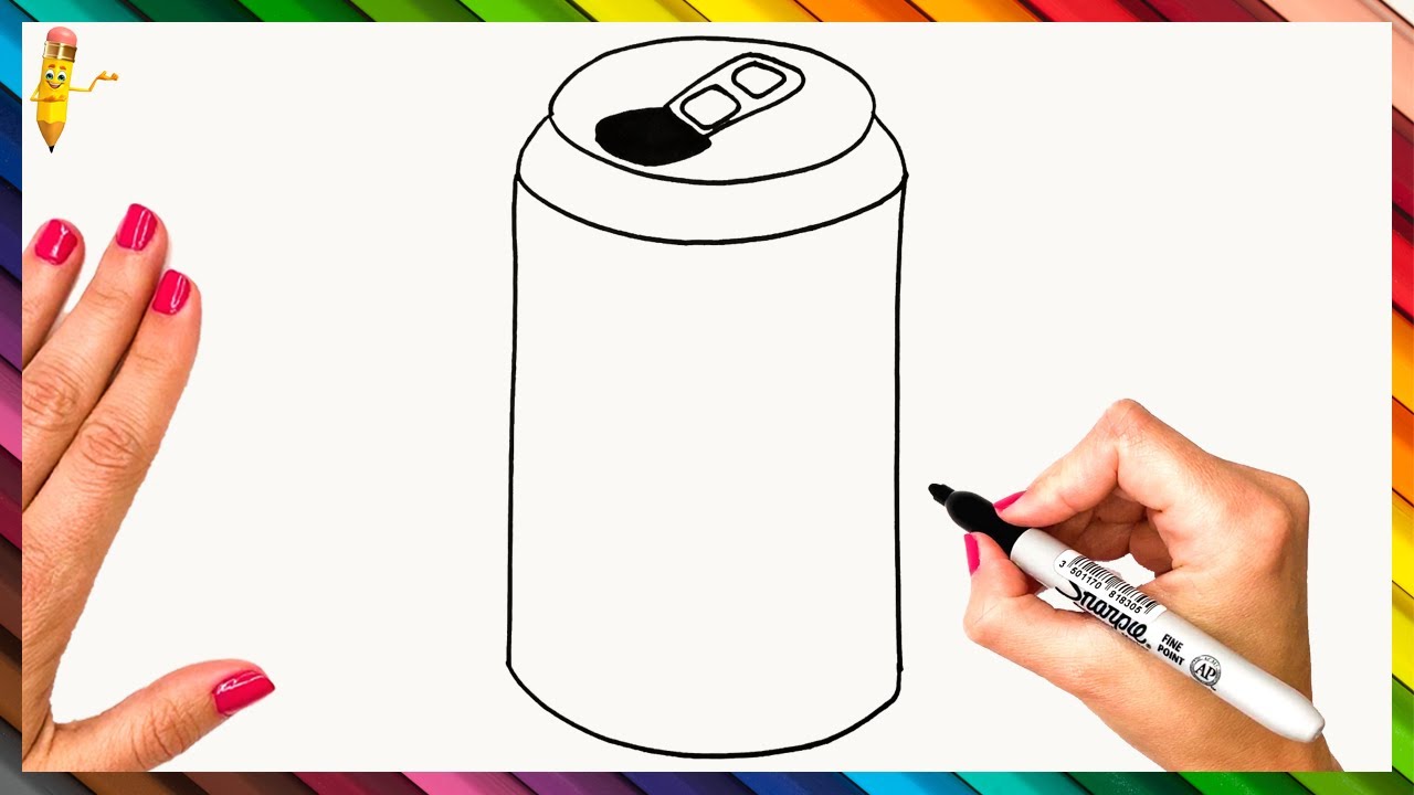 How To Draw A Can Of Soda Step By Step - Can Of Soda Drawing