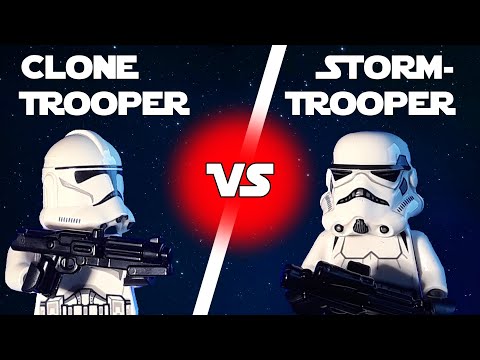Lego Star Wars Clone Trooper Phase II VS. Imperial Stormtrooper | Lego Star Wars Stop Motion