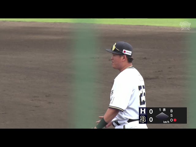【ファーム】ナイスプレー!! バファローズ・内藤鵬 抜けそうな打球をスライディングキャッチからの素早く送球でアウトに!! 2025年6月7日 オリックス・バファローズ 対 くふうハヤテベンチャーズ静岡