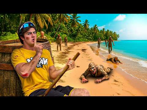 SOBREVIVI A UM ATAQUE ZUMBI EM UMA ILHA!