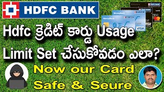 Hdfc Bank Credit card Usage limit Set || Enable /Disable domestic and international || by lachagoud