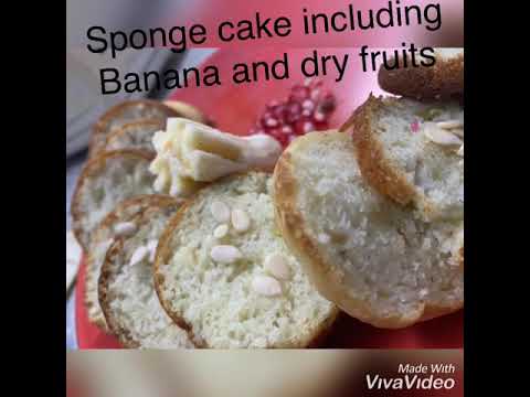 Sponge cake 🧁 including dry fruits and banana 🍌 made in pressure cooker or pan /easy to make at 🏠