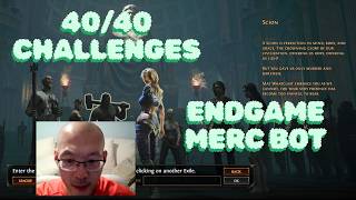 700 hr POE Beginner 40/40 Challenges Grind With CaptainLance9 Luminary Merc Bot Allflame 3.29