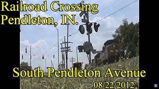 preview picture of video 'Railroad Crossing: South Pendleton Avenue, Pendleton, IN. CSX Main Tracks 1&2'