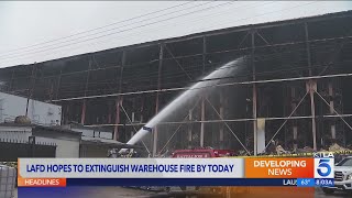 Boyle Heights warehouse fire ‘very close to final extinguishment’ after burning for 8 days 