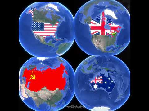 Evolution of United States, Canada, Russia & Australia #maps #history #historymap