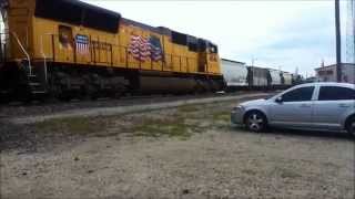 preview picture of video 'More Yard Shots and Roaring EMD'S at UP Salem Yard in Southern IL'