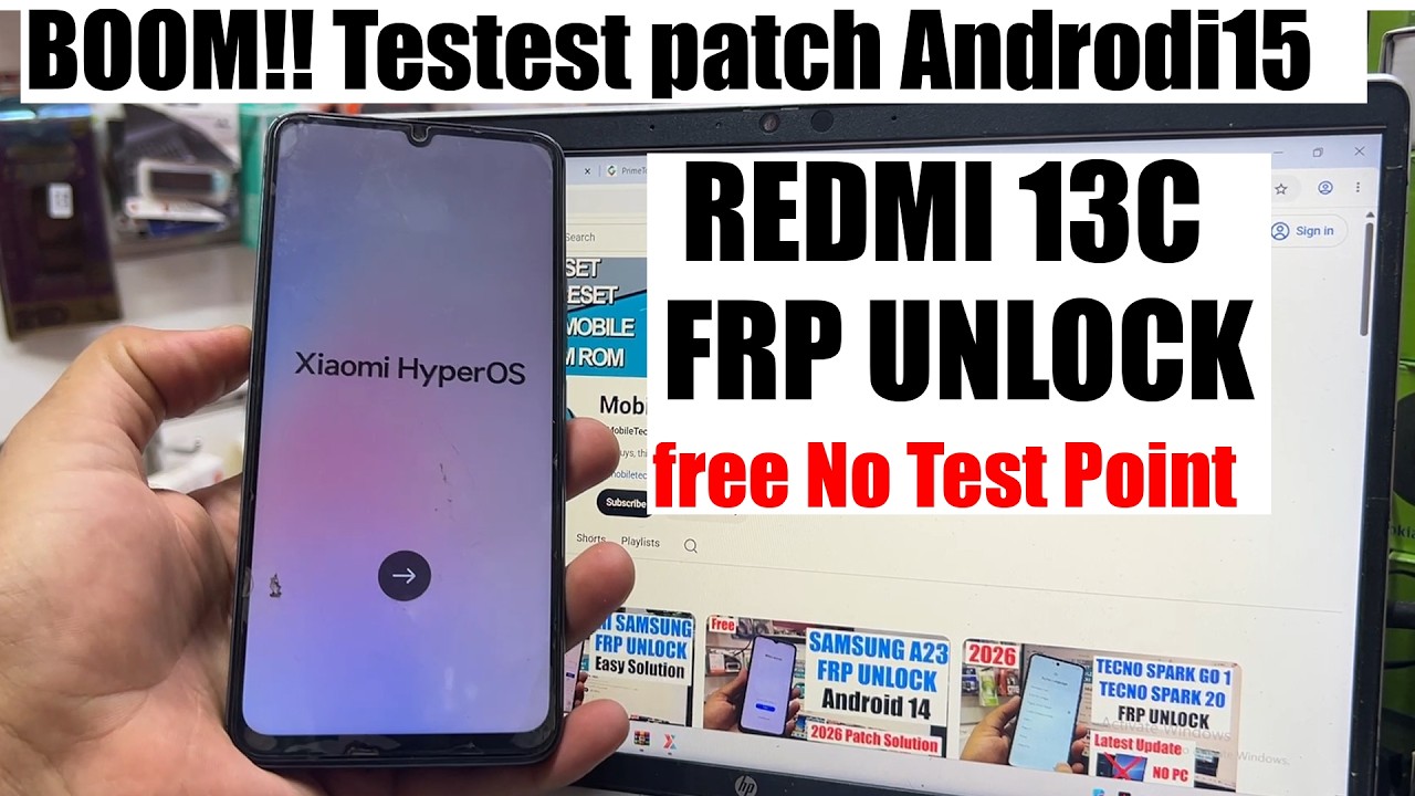 Redmi 13C Android 15 FRP Bypas Tatest 2026  | Remove Google account Redmi Redmi 13 hypros 3.1