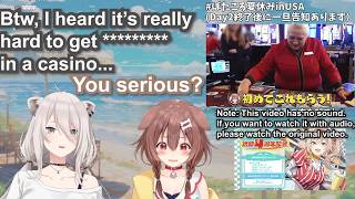 Botan & Korone talk about behind the scenes blackjack stories at the casino in LV 【Eng Sub hololive】