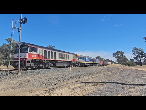7922V SCT up "Dooen Express" (CSR010, EL51, EL54), Dooen to Melbourne, 1145, 21/11/24, Wal Wal VIC