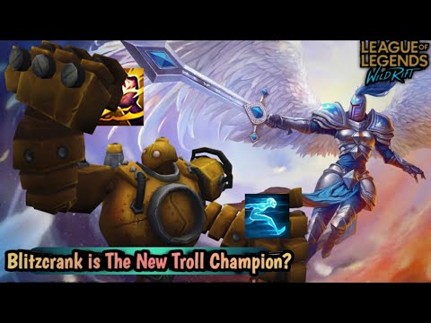 KAYLE PLAYS WITH THE FASTEST GAME AND BLITZCRANK TROLL - WILD RIFT BARON LANE GAMEPLAY