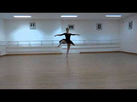Maria Martins in rehearsal, Flames of Paris Pas de Deux Coda