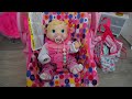 baby alive changing time doll before daycare routine and packing new baby bag