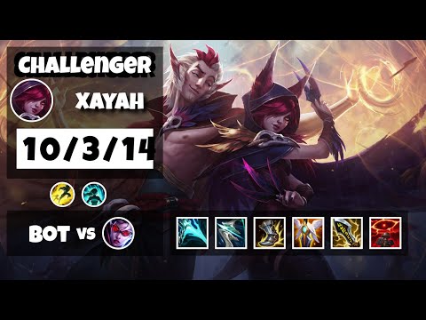 Xayah vs Vayne BR Challenger BOT (10/3/14) - v11.6
