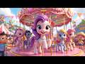 🎠 Pony Carousel Song for Kids | Fairground Fun Ride | Cute Animal Nursery Rhymes