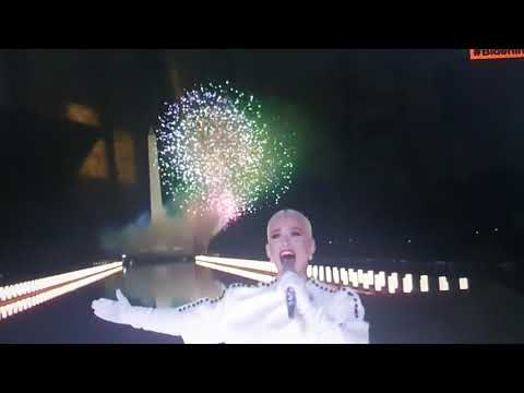 Katy Perry performs "Fireworks" at the Biden-Harris Inauguration