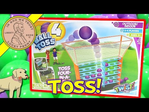 How To Play The Game Ball Toss-4, Toss Four-In-A-Row Outdoor Or Indoor Family Game