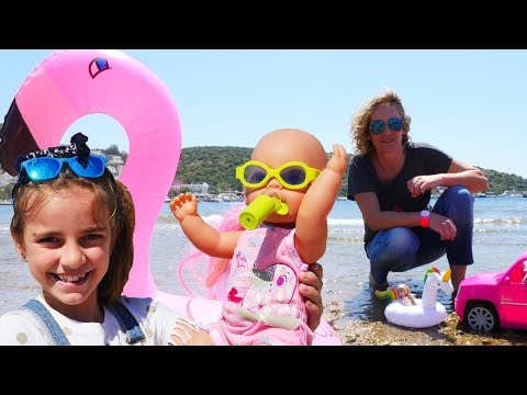Spielzeugvideo für Kinder - Die Puppen am Meer - 4 Episoden am Stück