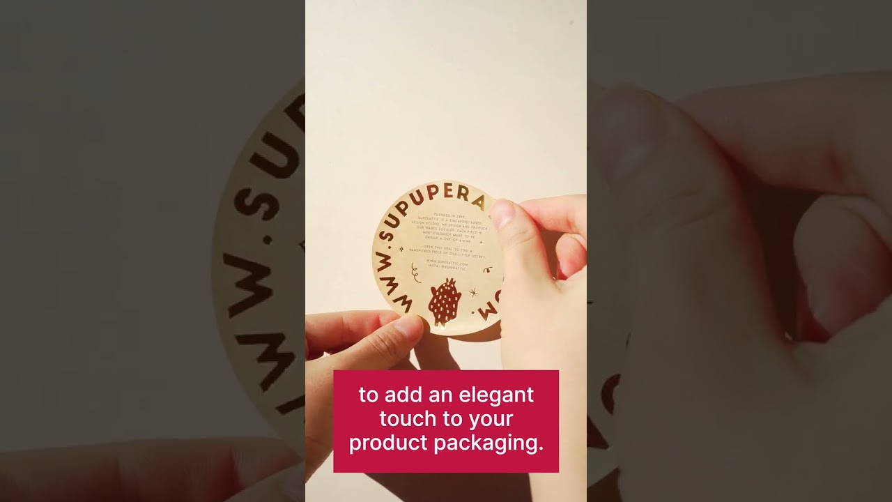 Kraft Paper Stickers in Gold Foil Spots