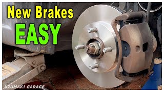 Replace Brake pads & rotors. Nissan Disc Brake Service. Maintenance.