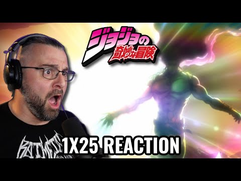 JOJO'S BIZARRE ADVENTURE 1X25 REACTION "The Birth of a Superbeing!!"
