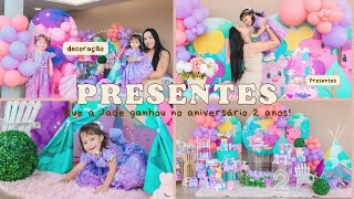 Abrindo os presentes/ aniversário Jade 2 anos/ de volta ao canal!