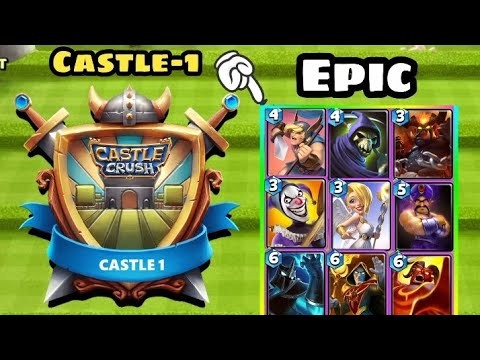 Trolling Opponent's In Castle-1 With All Epic Troops! Castle Crush