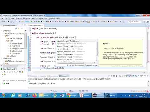 Java Tutorial - Lekcija 3 - MATH RANDOM nasumični broj