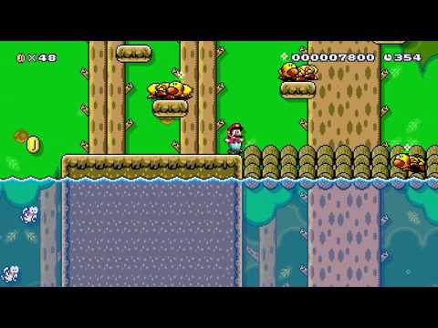 Super Mario Maker 2: Player Course "[SDW2] 1-1 Wiggler Waterway" [1080 HD]