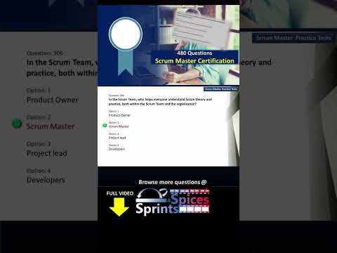 Scrum Master Certification Question 306 #agile #scrum #scrumcertification  #scrummaster #psm