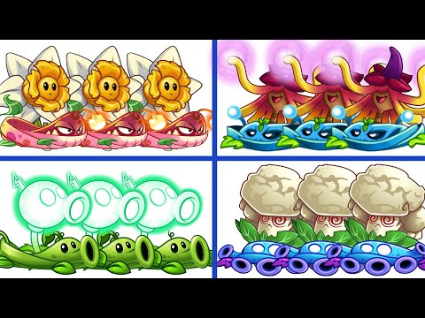 PvZ 2 4 Super Team Plants Vs Team Zombies Part 94 - Team So OP !!!
