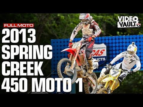 FULL MOTO. Spring Creek 2013: Canard, Stewart, Villopoto, Dungey, Barcia Battle Millville 450 Moto 1