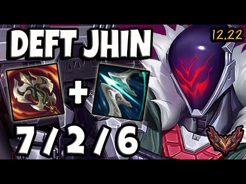 Deft Jhin ADC vs Zeri / KR Grandmaster Patch 12.22 / Season 12 [ 7 / 2 / 6 ]💥