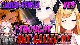 Choco accidentally thought Hajime was calling her and replied without thinking!