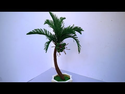 How To Make Coconut Tree From Crepe Paper (Easy) | Creative Ideas | DIY & Crafts