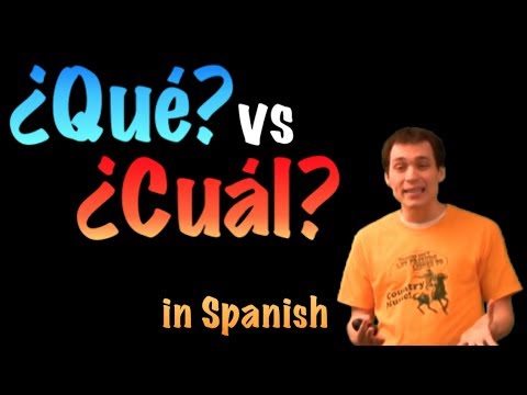 02 Spanish Lesson - ¿Qué? vs ¿Cuál?