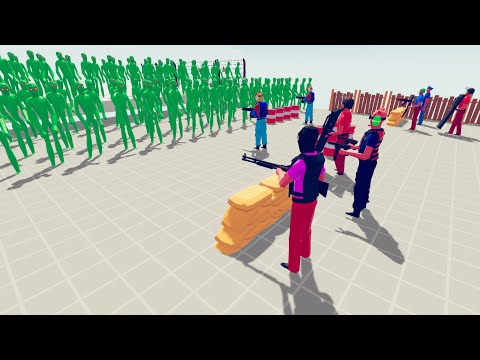 Zombie 100 Units vs Army Soldier - Totally Accurate Battle Simulator TABS