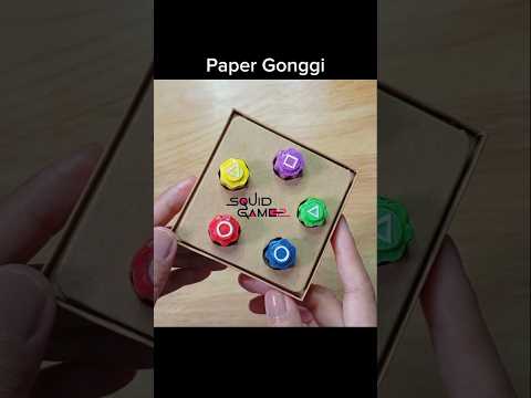 Squid Game Gonggi out of Paper #squidgame2 #diy #papercrafts #shortsfeed #gonggi