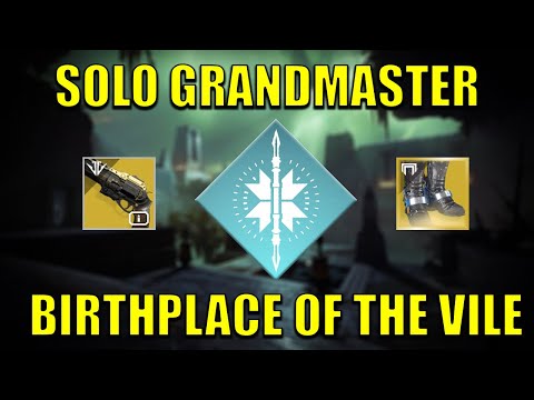 Solo Birthplace of the Vile Grandmaster w/ Last Word - Arc Hunter (Platinum, 17:13) [Destiny 2]
