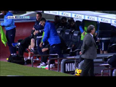 Gol de Pedro (2-0) en el FC Barcelona - Málaga CF  - HD