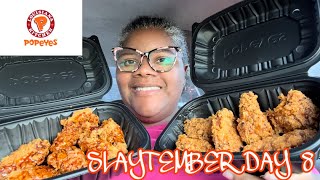 #SLAYTEMBER DAY 8: POPEYES HONEY LEMON PEPPER WINGS & SWEET & SMOKEY CHIPOTLE WINGS #THEREVIEWQUEEN