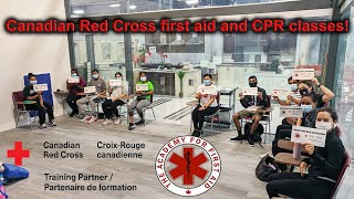 Canadian Red Cross First aid and CPR Training class in Toronto / Vaughan. Online blended training.