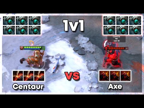 Level 30 Centaur vs Level 30 Axe with 6x Skadi - Dota 2 1v1