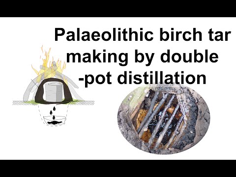 Birch tar making with Stone Age methods – "double-pot" distillation