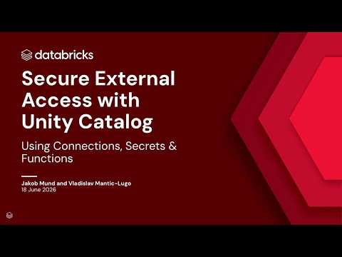 Watch: Secure External Data Access with Connections, Secrets, and Functions in Unity Catalog