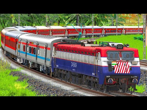 TRAIN CROSSING HIGH SPEED IN CURVED RAIL | BUMPY RAILROAD | Train Simulator | Railwork | NTG GAMING