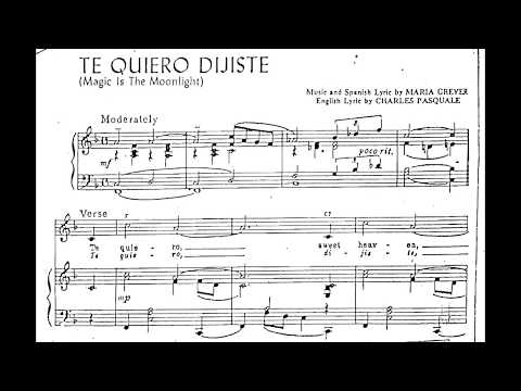 Te quiero, dijiste- María Grever